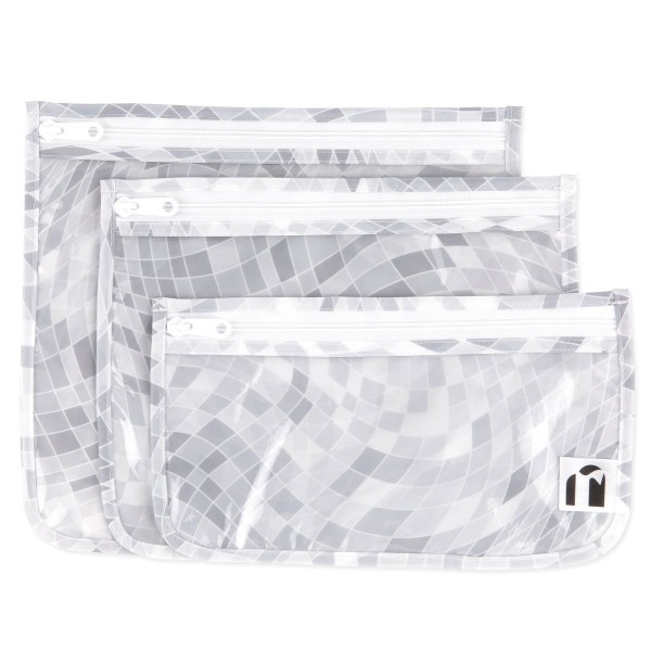 Reisebeutel mit durchsichtigem Fenster (3er-Pack) - Disco Check