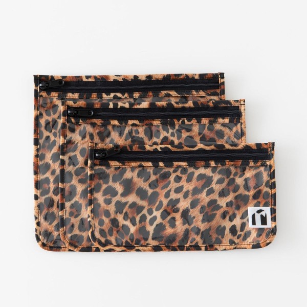 Sacs de Voyage à Devant Transparent (3 paquet) - Leopard