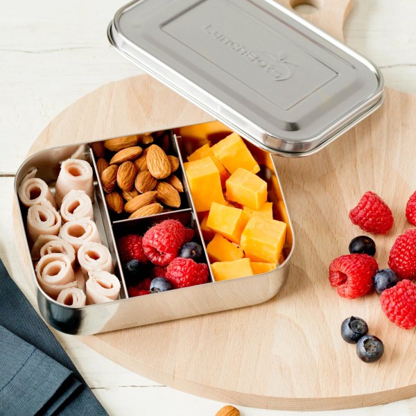 Small Protein Packer - 4-Fach Mini Bento-Box aus Edelstahl - Edelstahl