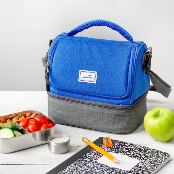 Insulated Duplex Lunch Bag - Royal