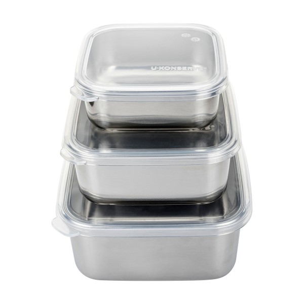 Vierkante Voedselcontainers - Nesting Trio (set van 3)