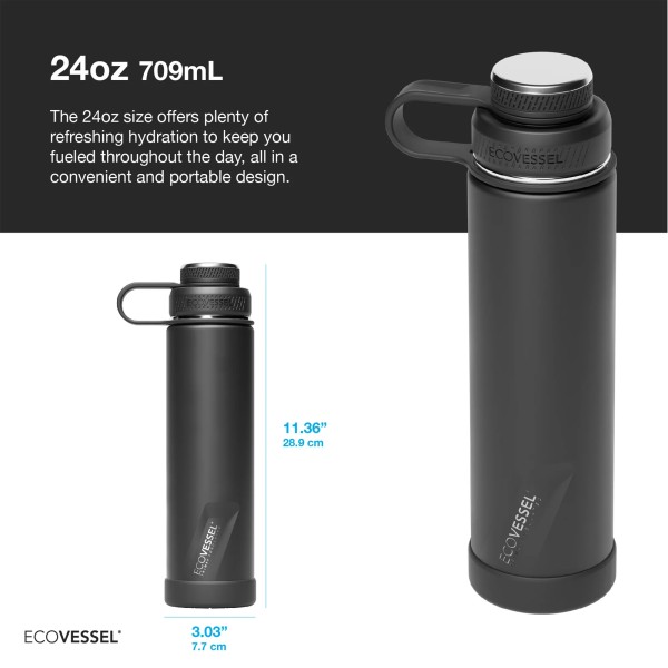 The Boulder - TriMax® Insulated Bottle - 709ml - White Out