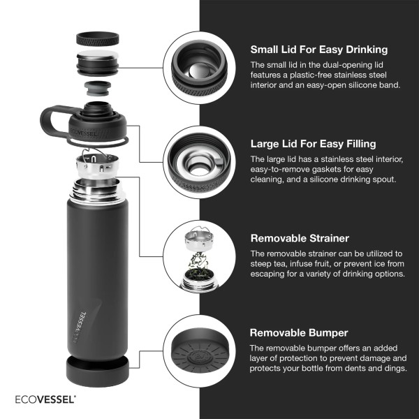 The Boulder - TriMax® Insulated Stainless Steel Bottle - 591ml - Lavender Fields