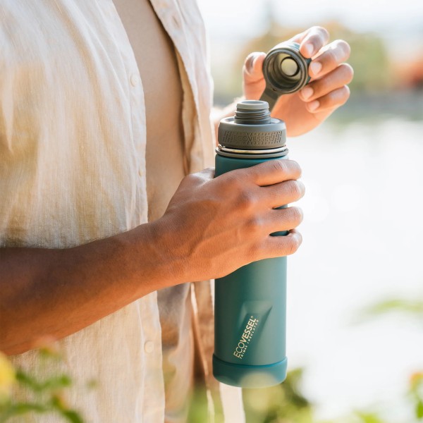The Boulder 20oz / 591ml - TriMax® Geïsoleerde RVS Fles - Mountain Green