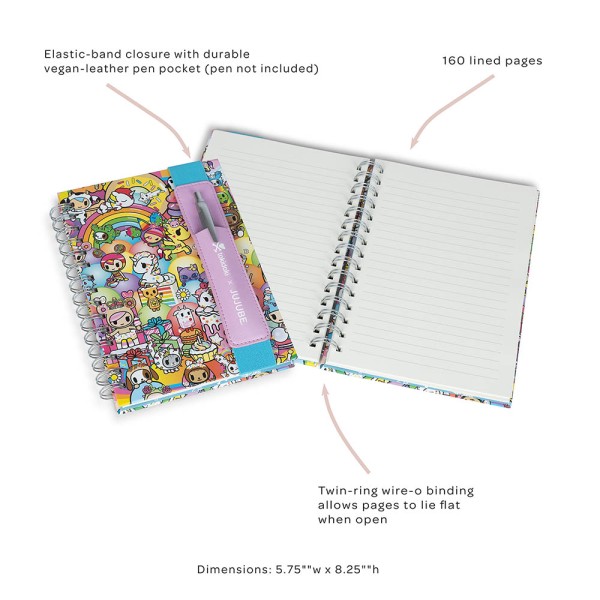 Oliver Notebook with Pen Pocket - tokidoki® 20th Anniversary Celebration