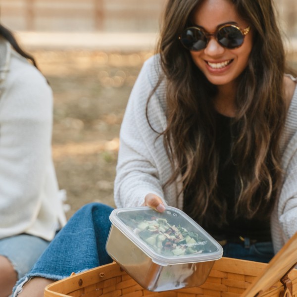 Square Food Storage Container - Large 50oz / 1,5l - Transparente