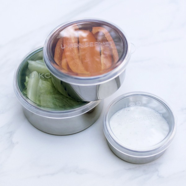 Round Food Storage Containers - Nesting Trio (set of 3) - Transparente