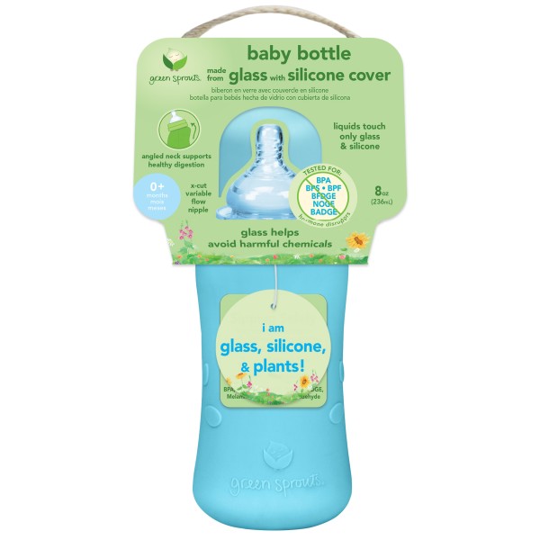 Babyflasche aus Glas 236ml - Türkis