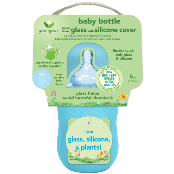 Babyflasche aus Glas 147ml - Türkis
