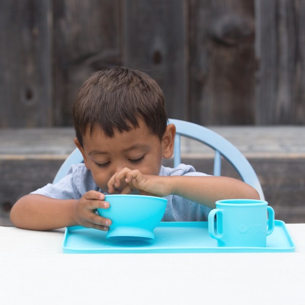 Kinderschüssel aus Silikon - Grün