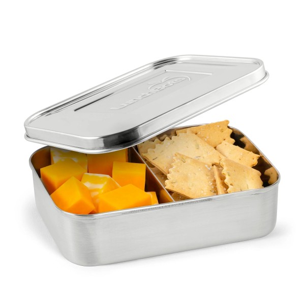 Small Snack Packer - 2-Fach Mini Bento-Box aus Edelstahl - Edelstahl