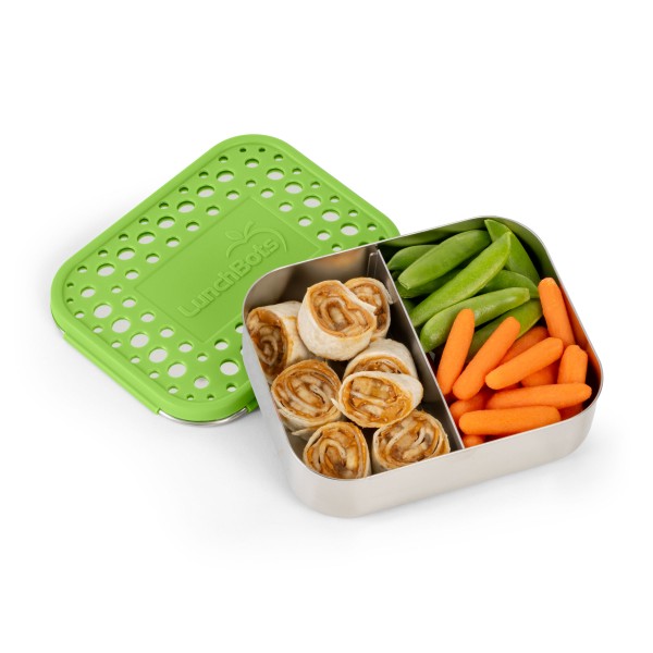 Medium Duo - 2-compartiments Boîte à Bento en Acier Inoxydable - Vert