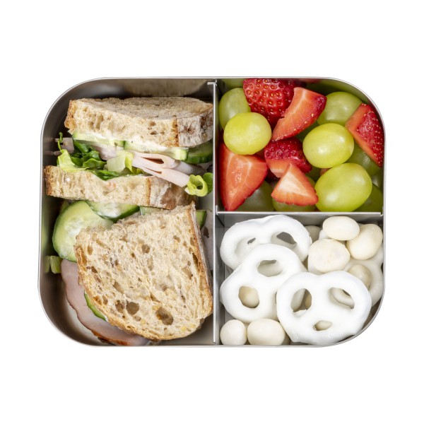 Medium Trio - 3-compartiments Boîte à Bento en Acier Inoxydable - Vert