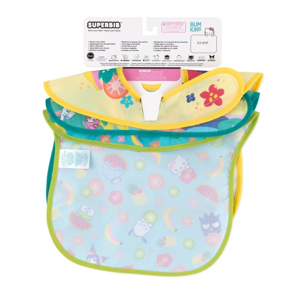 SuperBib® Babero para Bebés - 6-24 meses (3 paquete) - Hello Kitty® and Friends Tropical Party