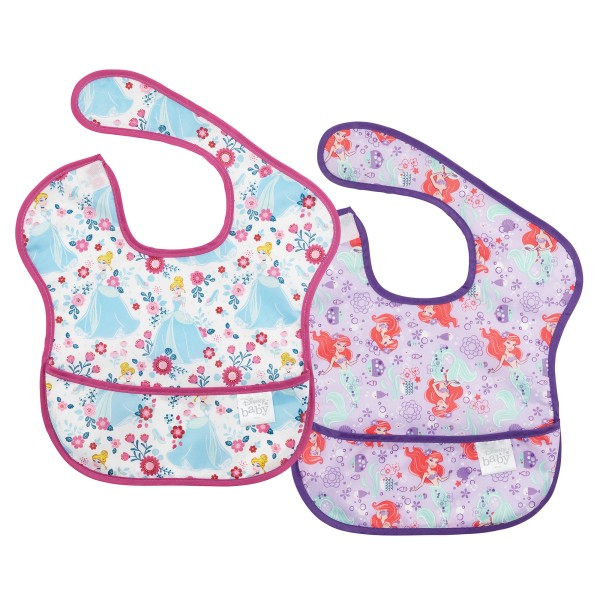 SuperBib® Bavoir pour Bébé - 6-24 mois (2 paquet) - Disney Princess