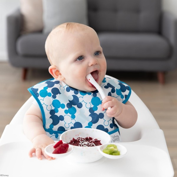 SuperBib® Baby Slab (2 stuks) - Disney Mickey Mouse - Blauw