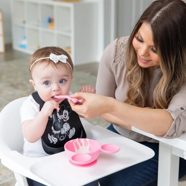 Silicone Dipping Spoons (2 pack) - Disney Minnie Mouse - Black & Pink