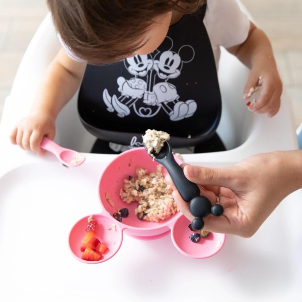 Silicone Dipping Spoons (2 pack) - Disney Minnie Mouse - Black & Pink