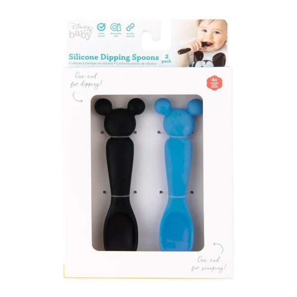 Silicone Dipping Spoons (2 pack) - Disney Mickey Mouse - Black & Blue