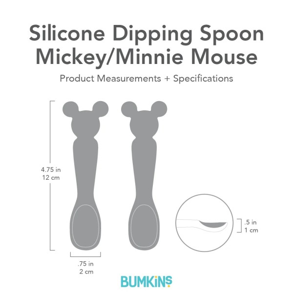 Silicone Dipping Spoons (2 pack) - Disney Mickey Mouse - Black & Blue