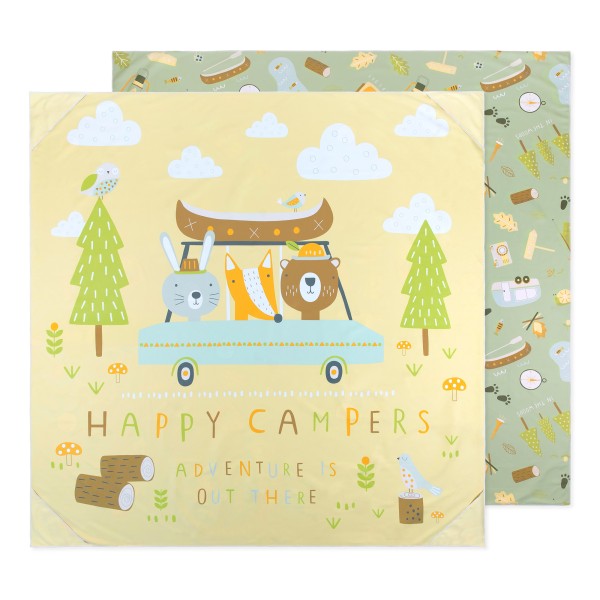 Reversible roll & go blanket - Happy Campers