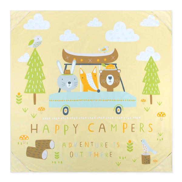 Reversible roll & go blanket - Happy Campers