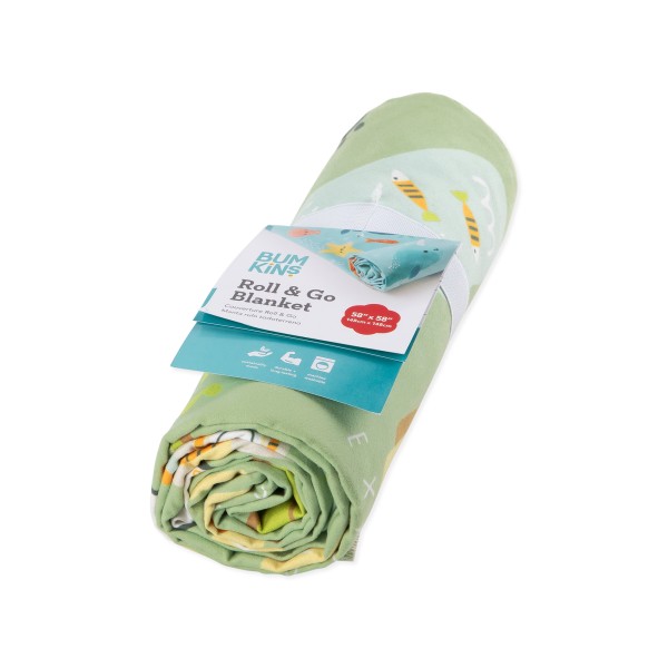 Reversible roll & go blanket - Happy Campers