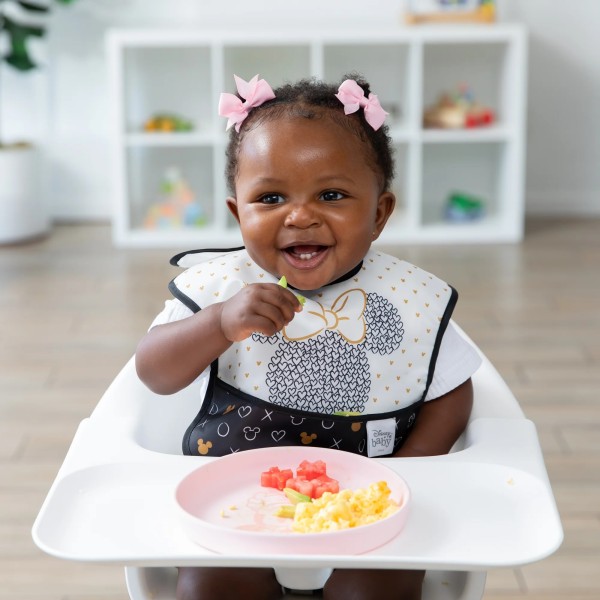 Juego de Plato de Silicona + Cuchara - Disney Minnie Mouse - Pink