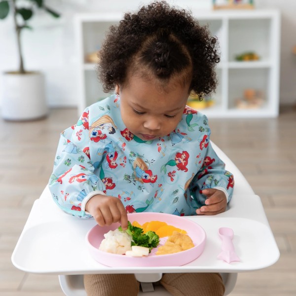 Juego de plato de silicona + cuchara - Disney Princess - Pink