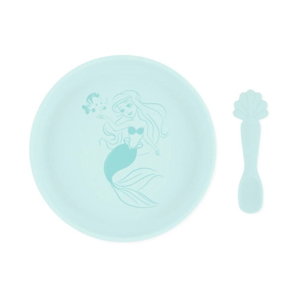 Juego de plato de silicona + cuchara - Disney Princess Ariel