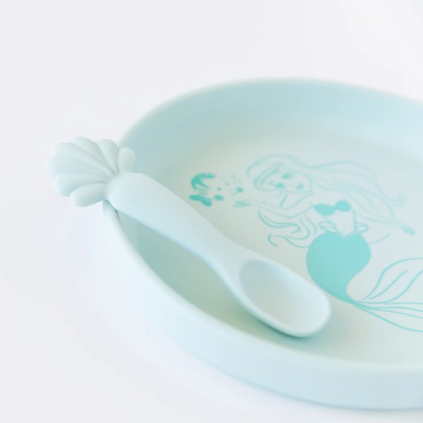 Juego de plato de silicona + cuchara - Disney Princess Ariel