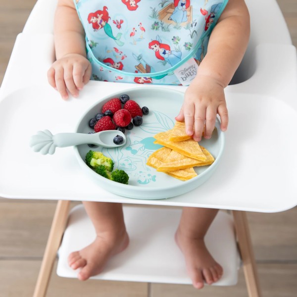 Juego de plato de silicona + cuchara - Disney Princess Ariel