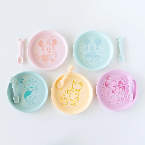 Juego de Plato de Silicona + Cuchara - Disney Mickey Mouse - Blue