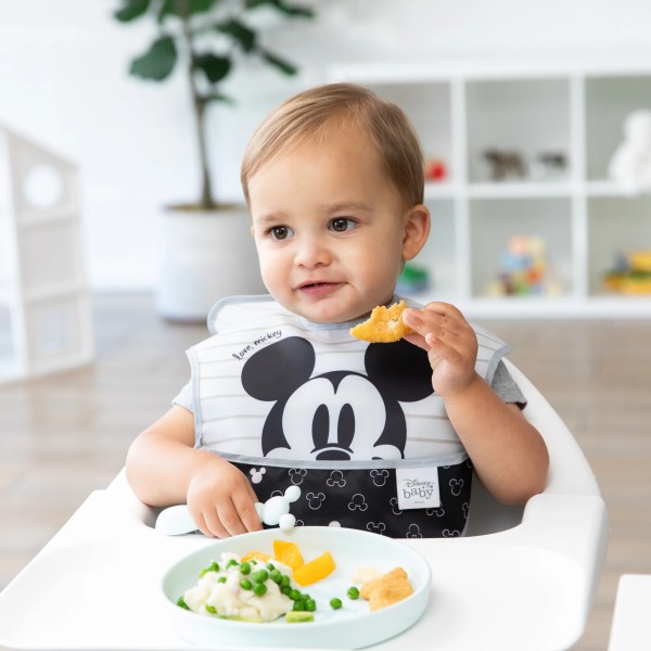 Juego de Plato de Silicona + Cuchara - Disney Mickey Mouse - Blue