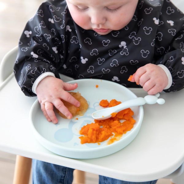 Juego de Plato de Silicona + Cuchara - Disney Mickey Mouse - Blue