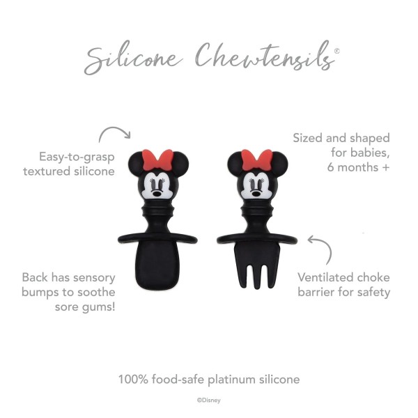 Chewtensils® Ustensiles en Silicone - Disney Minnie Mouse