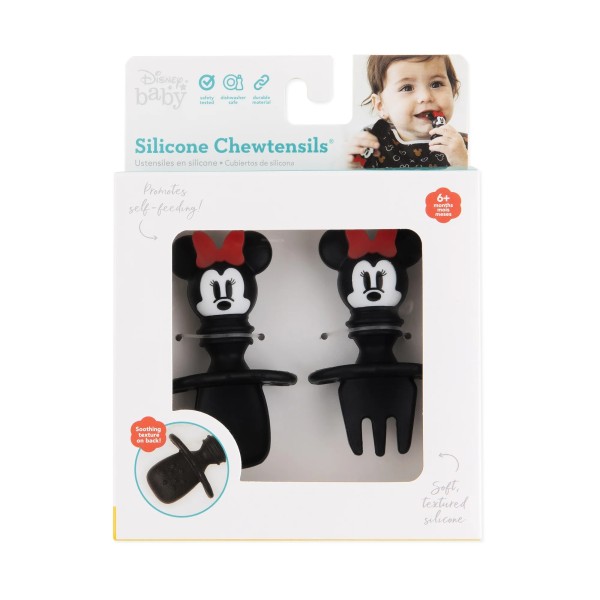 Chewtensils® Ustensiles en Silicone - Disney Minnie Mouse