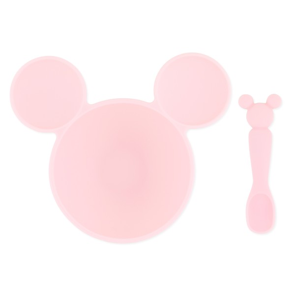 Juego de silicona para aprender a comer solos - Disney Minnie Mouse - Light Pink