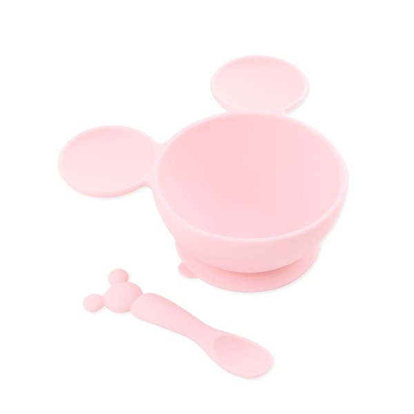 Juego de silicona para aprender a comer solos - Disney Minnie Mouse - Light Pink
