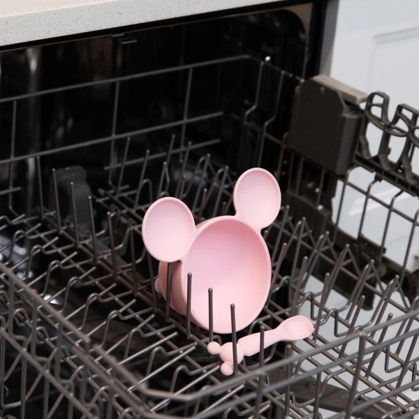 Juego de silicona para aprender a comer solos - Disney Minnie Mouse - Light Pink