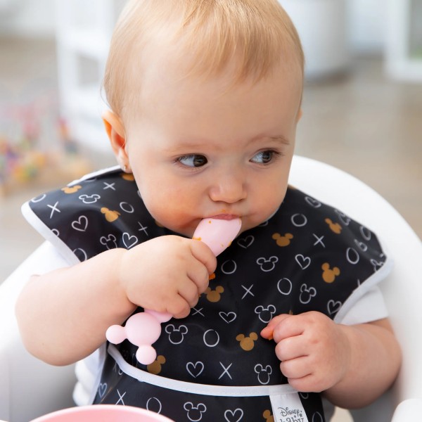 Juego de silicona para aprender a comer solos - Disney Minnie Mouse - Light Pink