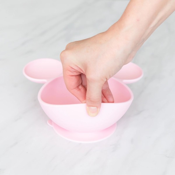 Juego de silicona para aprender a comer solos - Disney Minnie Mouse - Light Pink
