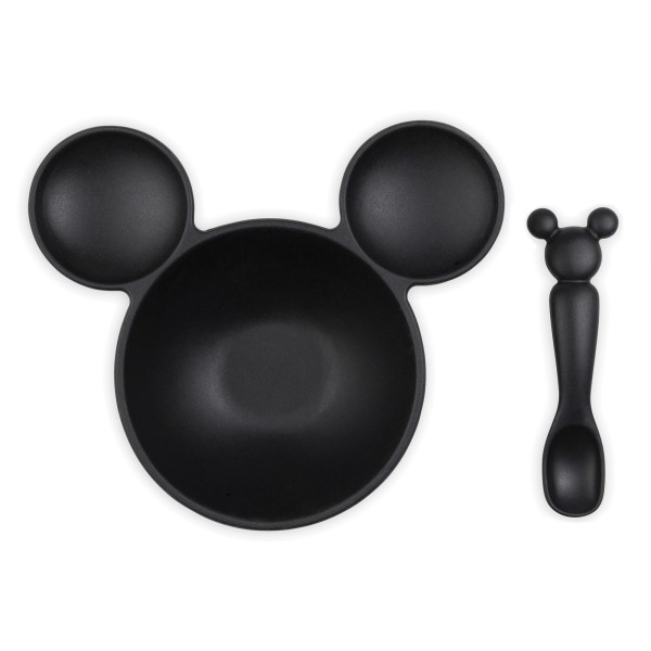 Ensemble de premier repas en silicone - Disney Mickey Mouse - Classic Black