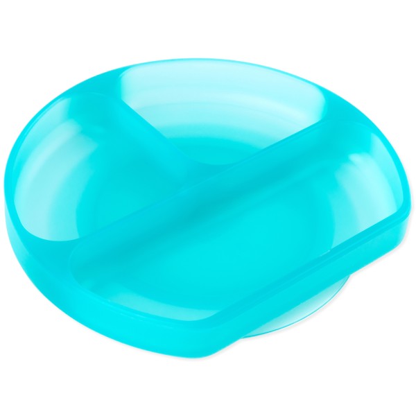 Siliconen vakjesbord met zuignap (3 vaks) - Blue Jelly