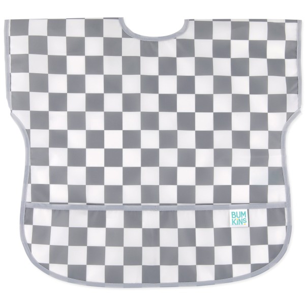 Junior bib - Charcoal Check