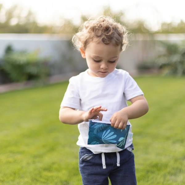 Herbruikbaar Snackzakje - Small (2 stuks) - Dinosaurs & Blue Tropic