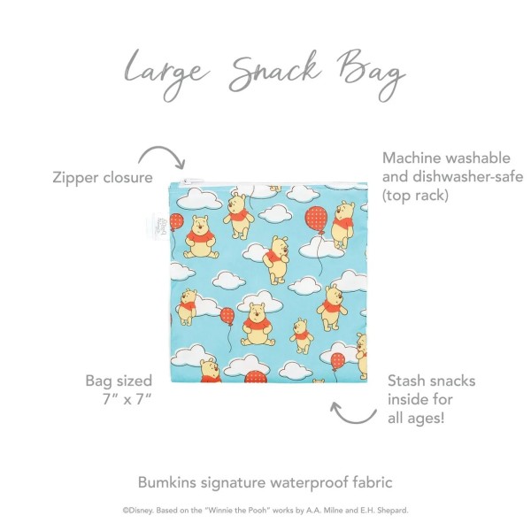 Bolsa para Snacks - Grande - Disney Winnie the Pooh - Blue Balloons