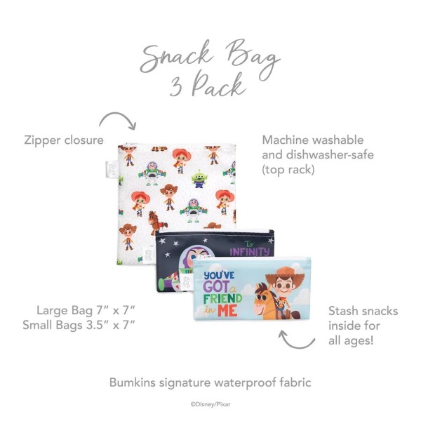 Sac à Collations (lot de 3) - Disney Toy Story