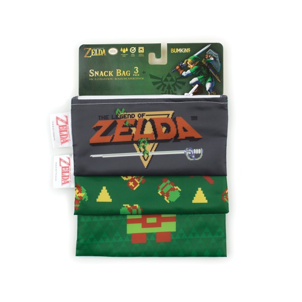 Herbruikbaar snackzakje (3 stuks) - Nintendo® The Legend of Zelda™