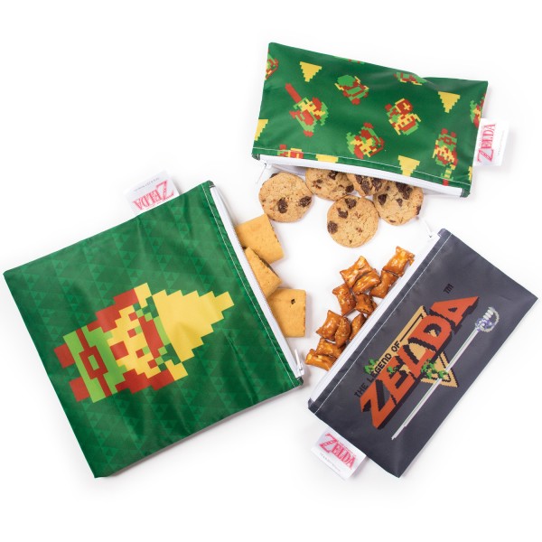 Herbruikbaar snackzakje (3 stuks) - Nintendo® The Legend of Zelda™
